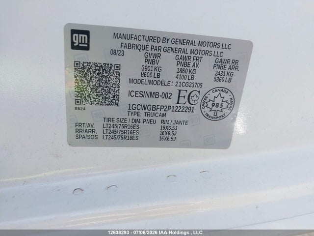 Chevrolet Express G2500 2023 1GCWGBFP2P1222291 Image 9