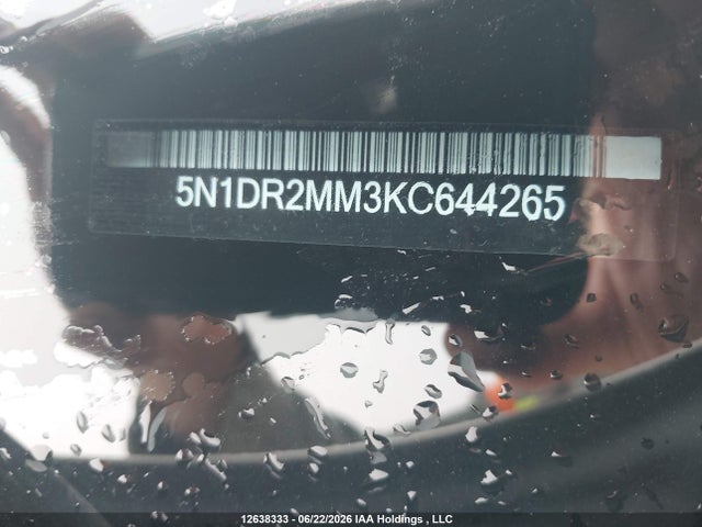 Aukcja sprzedaży 2019 Nissan Pathfinder Platinum/s/sl Premium/sv Tech, vin: 5N1DR2MM3KC644265, numer aukcji: 12638333
