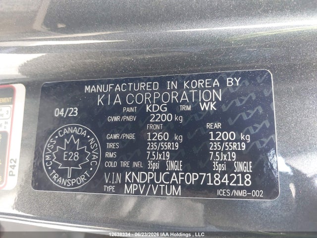 Продажа на аукционе авто 2023 Kia Sportage Lx/x-line, vin: KNDPUCAF0P7184218, номер лота: 12638334