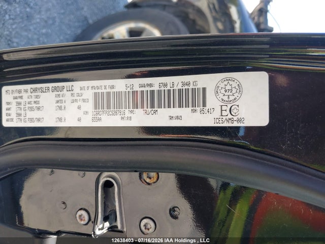 Продаж на аукціоні авто 2012 Ram 1500 St, vin: 1C6RD7FP2CS287916, номер лоту: 12638403