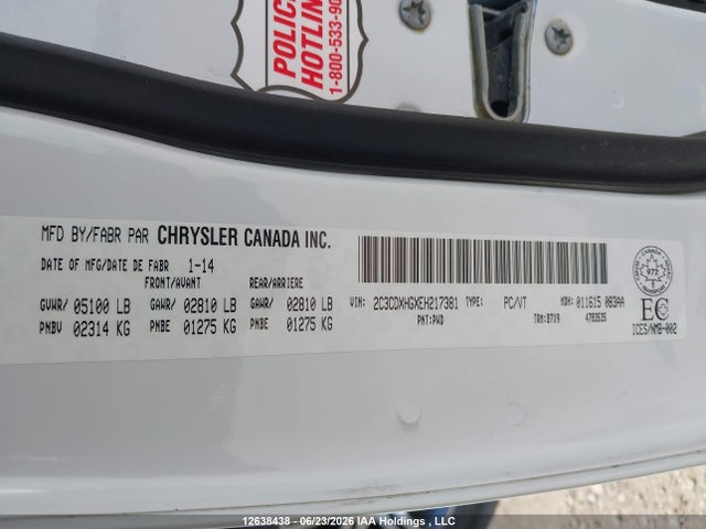 Продажа на аукционе авто 2014 Dodge Charger Sxt, vin: 2C3CDXHGXEH217381, номер лота: 12638438