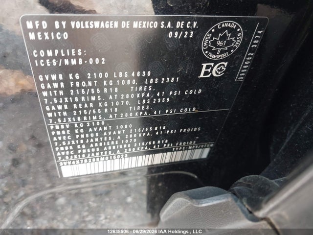 3VV4X7B28RM015023 Volkswagen TAOS SEL