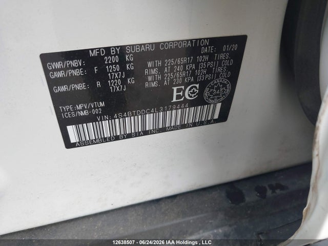 Subaru Outback Touring 2020 4S4BTDDC4L3179444 Image 18