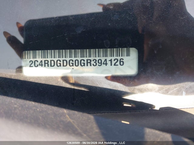 12638589 :رقم المزاد ، 2C4RDGDG0GR394126 vin ، 2016 Dodge Grand Caravan Crew مزاد بيع