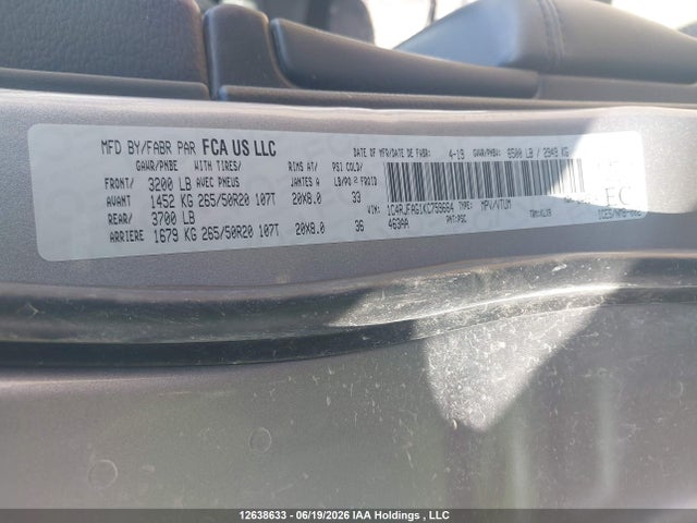 1C4RJFAG1KC759664 Jeep Grand Cherokee Laredo