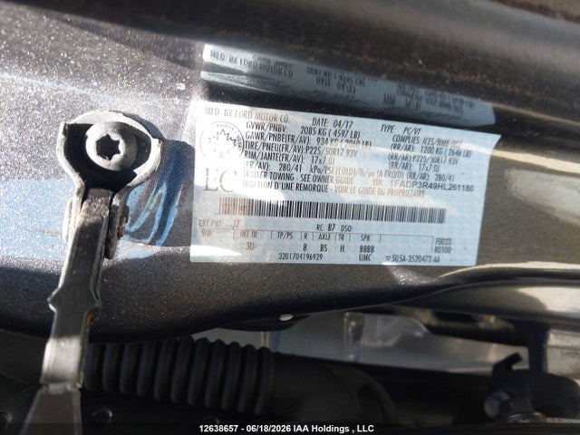 Ford FOCUS ELECTRIC 2017 1FADP3R49HL261180 Image 9