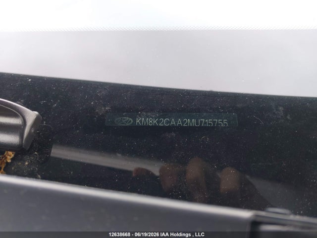 12638668 :رقم المزاد ، KM8K2CAA2MU715755 vin ، 2021 Hyundai Kona Sel مزاد بيع