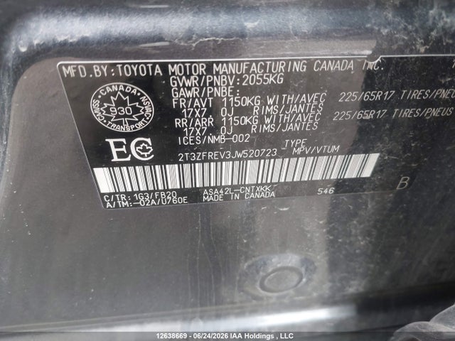 Toyota RAV4 2018 2T3ZFREV3JW520723 Image 9