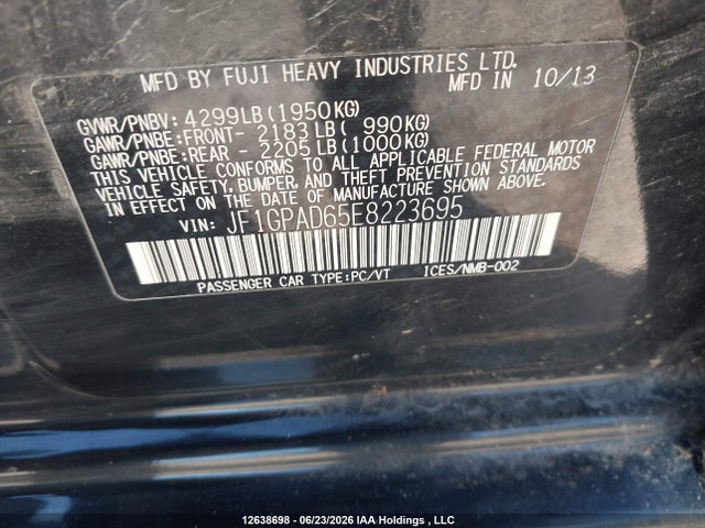 JF1GPAD65E8223695 Subaru Impreza Premium