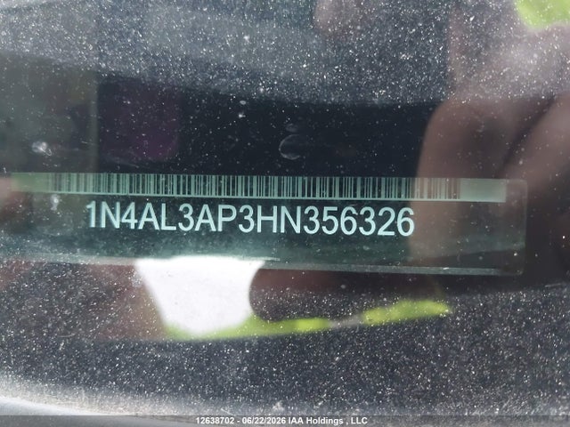 Aukcja sprzedaży 2017 Nissan Altima 2.5 S, vin: 1N4AL3AP3HN356326, numer aukcji: 12638702