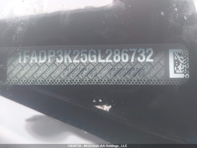 12638729 :رقم المزاد ، 1FADP3K25GL286732 vin ، 2016 Ford Focus Se مزاد بيع
