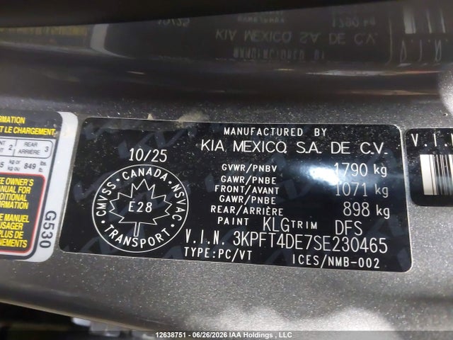 KIA K4 Lx 2025 3KPFT4DE7SE230465 Image 9