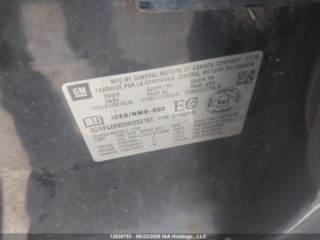 Chevrolet EQUINOX LS 2017 2GNFLEEK6H6252161 Image 18