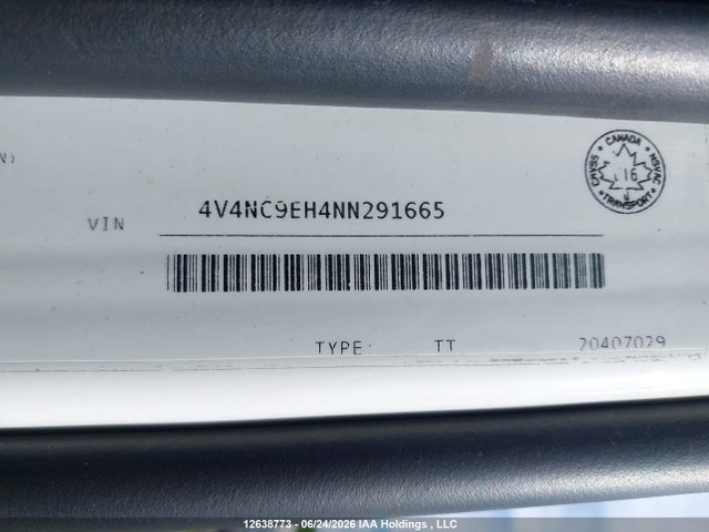 Продажа на аукционе авто 2022 Volvo Vnl, vin: 4V4NC9EH4NN291665, номер лота: 12638773