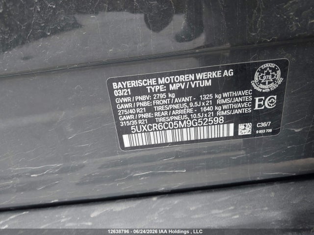 5UXCR6C05M9G52598 BMW X5 Xdrive40i