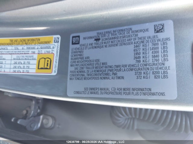 1GNS6MRD3SR183730 Chevrolet Tahoe Ls
