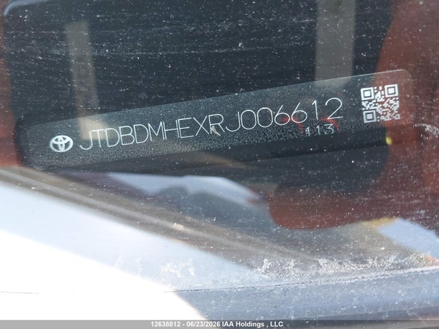 2024 Toyota Corolla Hybrid მანქანა იყიდება აუქციონზე, vin: JTDBDMHEXRJ006612, აუქციონის ნომერი: 12638812