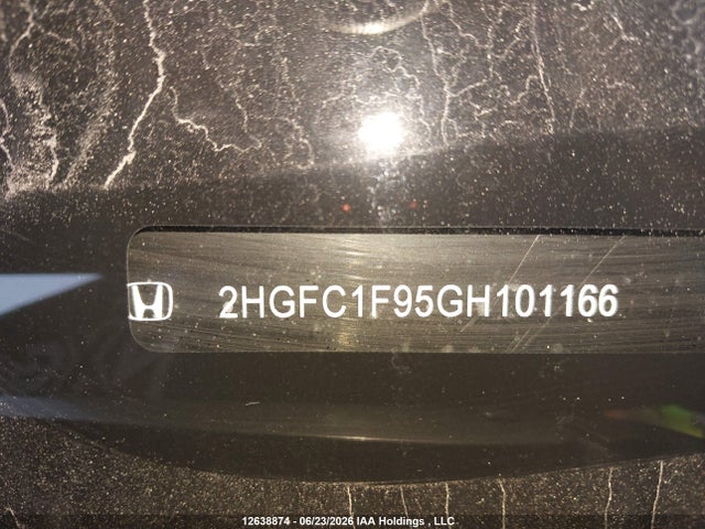 2016 Honda Civic Touring მანქანა იყიდება აუქციონზე, vin: 2HGFC1F95GH101166, აუქციონის ნომერი: 12638874