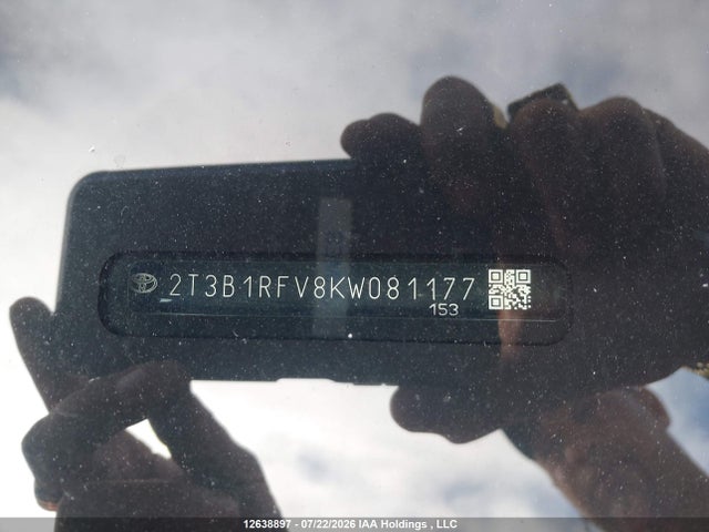 Продаж на аукціоні авто 2019 Toyota Rav4, vin: 2T3B1RFV8KW081177, номер лоту: 12638897
