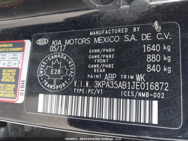 KIA RIO EX 2018 3KPA35AB1JE016872 Image 18
