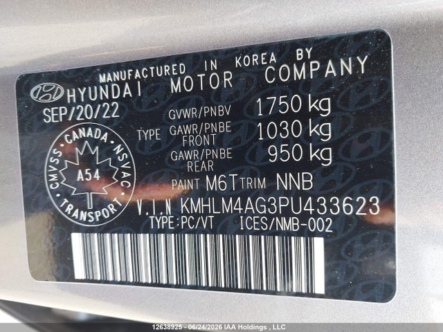 2023 Hyundai Elantra Sel მანქანა იყიდება აუქციონზე, vin: KMHLM4AG3PU433623, აუქციონის ნომერი: 12638925