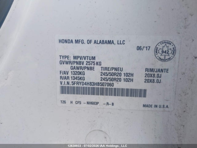 Acura Mdx Elite Package 2017 5FRYD4H83HB507060 Image 9