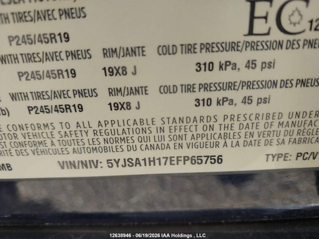 Tesla MODEL S 2014 5YJSA1H17EFP65756 Image 9