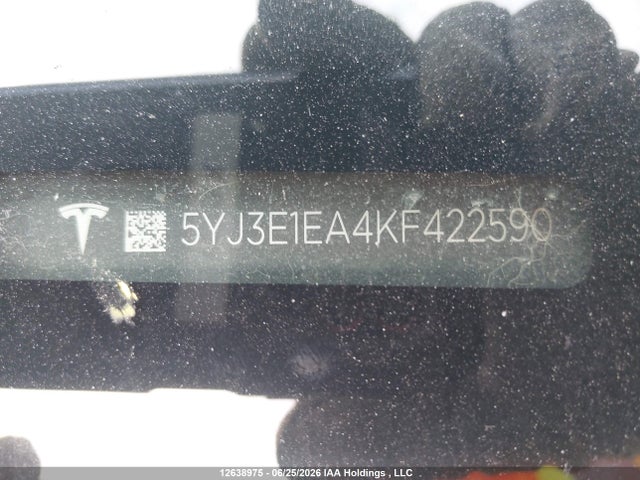 Tesla MODEL 3 2019 5YJ3E1EA4KF422590 Image 19