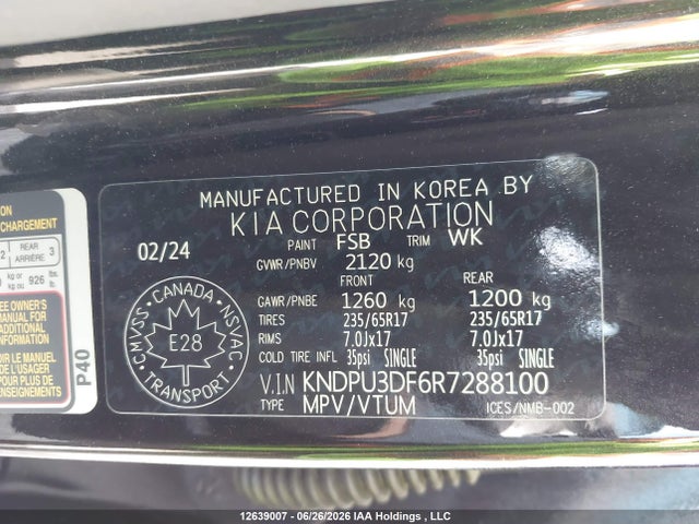 KIA Sportage Lx 2024 KNDPU3DF6R7288100 Image 19