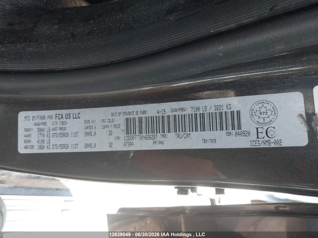 RAM 1500 Big Horn 2019 1C6SRFFT5KN836287 Image 9