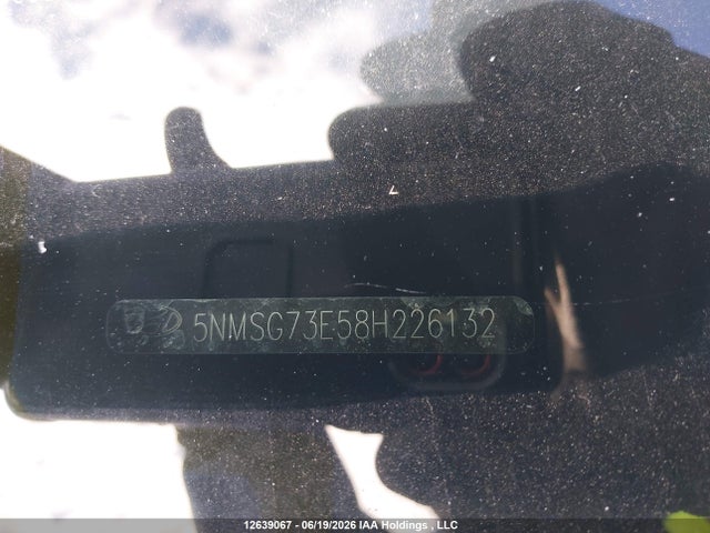 2008 Hyundai Santa Fe Gl მანქანა იყიდება აუქციონზე, vin: 5NMSG73E58H226132, აუქციონის ნომერი: 12639067