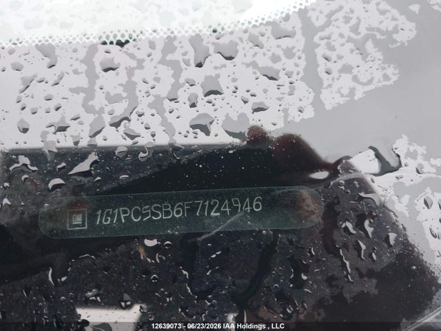 2015 Chevrolet Cruze 1lt მანქანა იყიდება აუქციონზე, vin: 1G1PC5SB6F7124946, აუქციონის ნომერი: 12639073