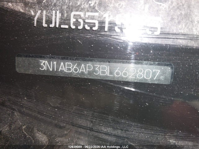 Продажа на аукционе авто 2011 Nissan Sentra 2.0s, vin: 3N1AB6AP3BL662807, номер лота: 12639089