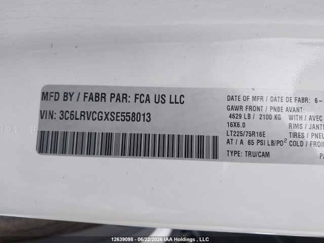 RAM Promaster 2500 2500 High 2025 3C6LRVCGXSE558013 Image 9