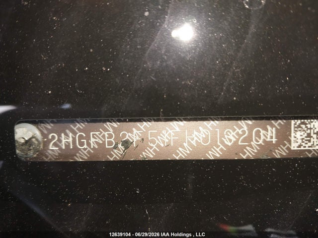 Aukcja sprzedaży 2015 Honda Civic Sedan, vin: 2HGFB2F51FH013204, numer aukcji: 12639104