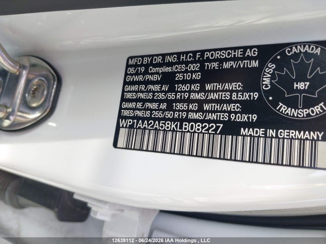 Porsche Macan 2019 WP1AA2A58KLB08227 Image 9
