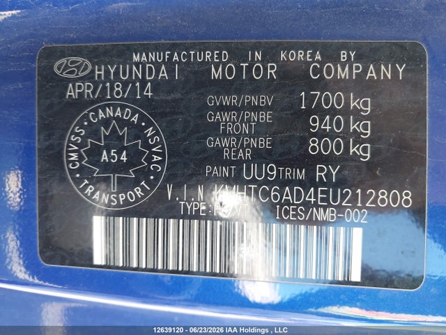 Hyundai Veloster 2014 KMHTC6AD4EU212808 Image 19