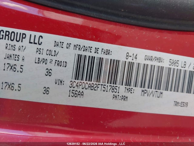 Dodge JOURNEY SE 2015 3C4PDCAB2FT517851 Image 9