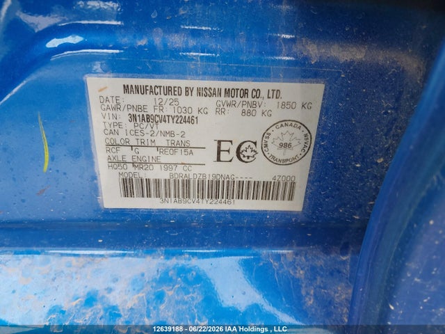 Nissan SENTRA SV 2026 3N1AB9CV4TY224461 Image 9