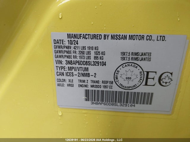Nissan Kicks Sr Premium 2025 3N8AP6DD8SL329104 Image 18