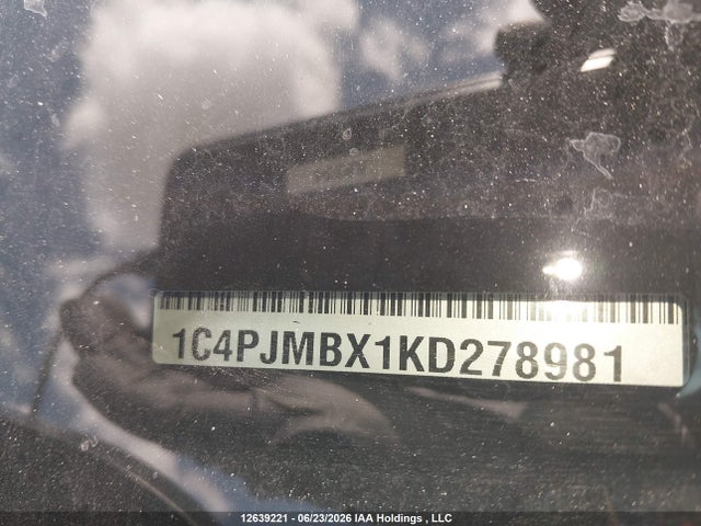 12639221 :رقم المزاد ، 1C4PJMBX1KD278981 vin ، 2019 Jeep Cherokee Trailhawk مزاد بيع