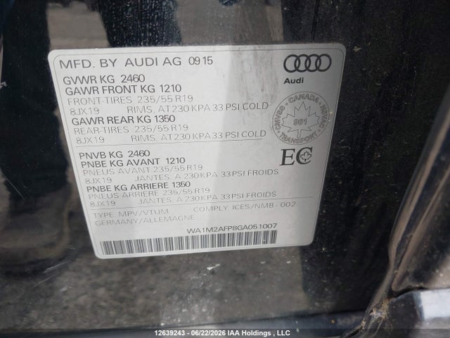 WA1M2AFP8GA051007 Audi Q5