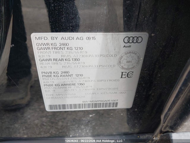 Audi Q5 2016 WA1M2AFP8GA051007 Image 9