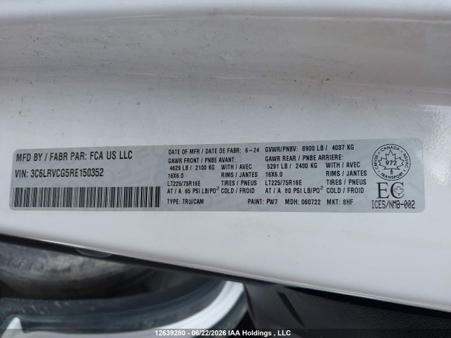 3C6LRVCG5RE150352 RAM Promaster 2500 2500 High