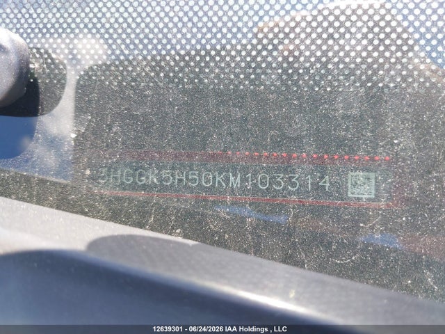 2019 Honda Fit მანქანა იყიდება აუქციონზე, vin: 3HGGK5H50KM103314, აუქციონის ნომერი: 12639301