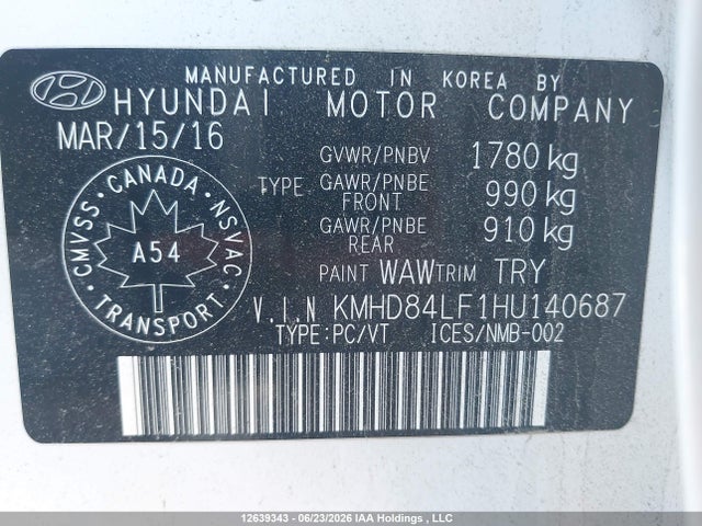 2017 Hyundai Elantra Se/value/limited მანქანა იყიდება აუქციონზე, vin: KMHD84LF1HU140687, აუქციონის ნომერი: 12639343