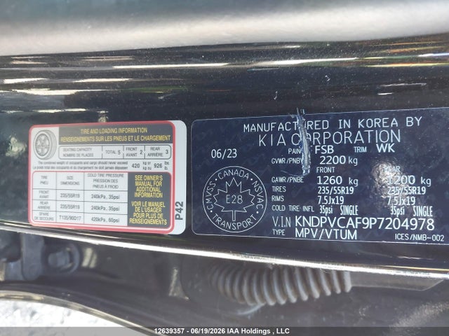 2023 Kia Sportage Ex მანქანა იყიდება აუქციონზე, vin: KNDPVCAF9P7204978, აუქციონის ნომერი: 12639357