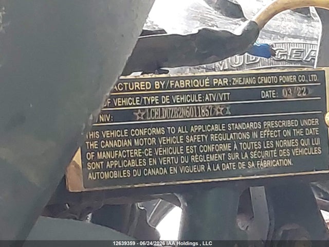 Cf Moto Cforce 600 2022 LCELDUZB2N6011857 Image 9