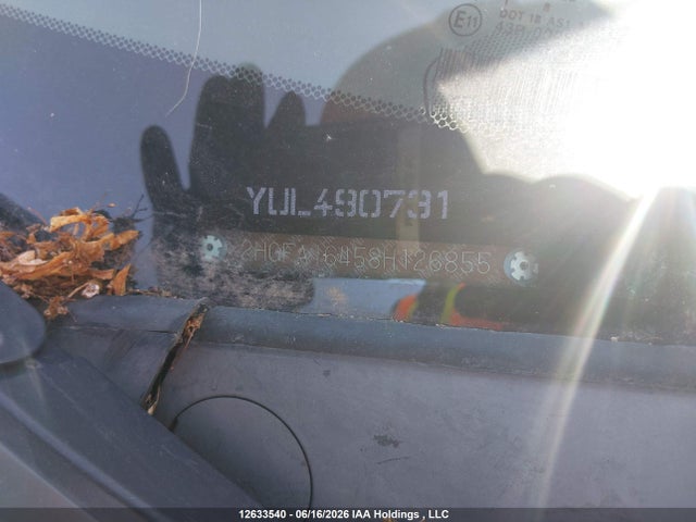 12633540 :رقم المزاد ، 2HGFA16458H126855 vin ، 2008 Honda Civic Dx-g مزاد بيع