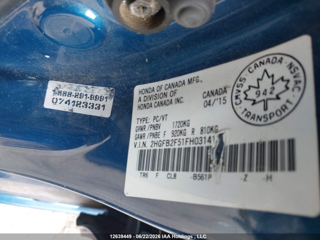 2HGFB2F51FH031413 Honda Civic Lx
